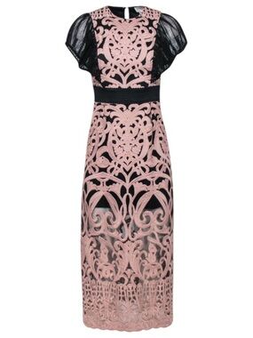 chinese dress ladies Foxiedox White/Blue Halina Lace Bow Tied Strap Midi Dress NWT- Size S – The  Saved Collection main image 1